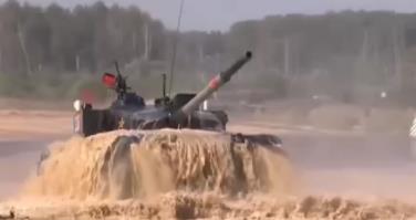 国际军事比赛-2022：中国“坦克两项”参赛队顺利完成首赛