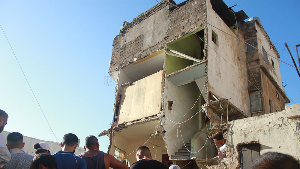 انهيار مبنى في منطقة القبة بطرابلس، لبنان