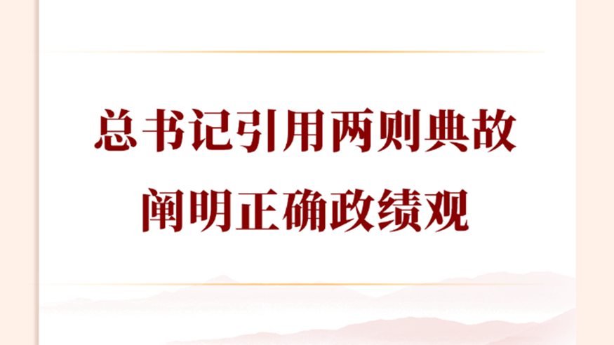 总书记引用两则典故阐明正确政绩观