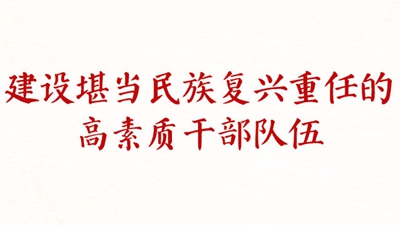 铸魂强党丨建设堪当民族复兴重任的高素质干部队伍